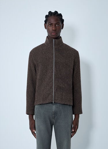 Knit Zip-Up Sweater Our Legacy Knit Zip-Up Sweater Brown our0162016