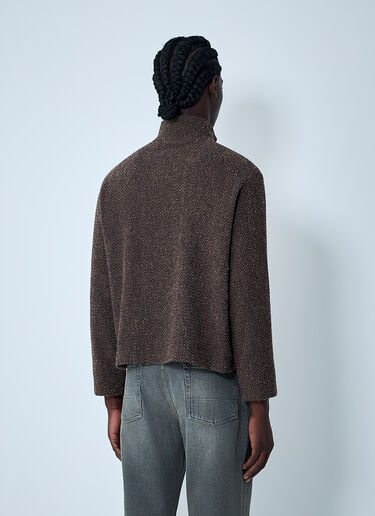 Our Legacy Knit Zip-Up Sweater Brown our0162016