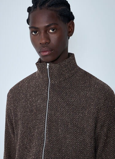 Our Legacy Knit Zip-Up Sweater Brown our0162016