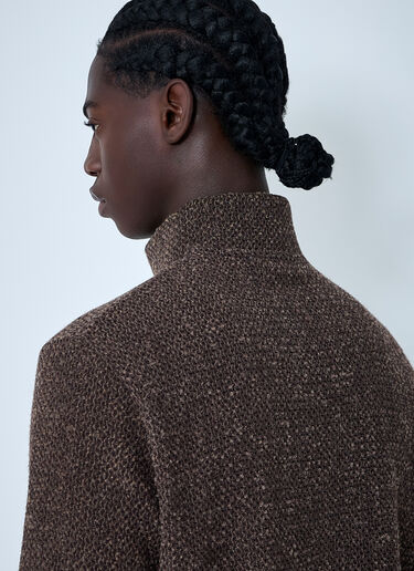Our Legacy Knit Zip-Up Sweater Brown our0162016
