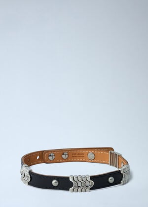 OUR LEGACY Wave Leather Chocker Necklace Black our0262016