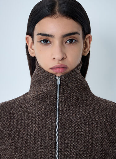 Knit Zip-Up Sweater OUR LEGACY Knit Zip-Up Sweater Brown our0262022