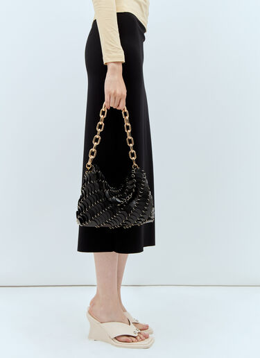 Leather Sequins Shoulder Bag Rabanne Leather Sequins Shoulder Bag Black pac0255031