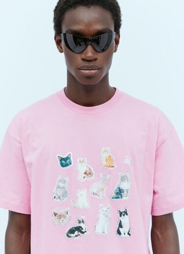 Patta Cats T-Shirt Pink pat0154007