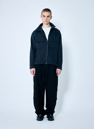 C.P. Company 로고 자수 후드티셔츠 블랙 pco0157016
