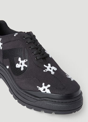 Basalt White Flower Lace-Ups Phileo Basalt White Flower Lace-Ups Black phi0152003