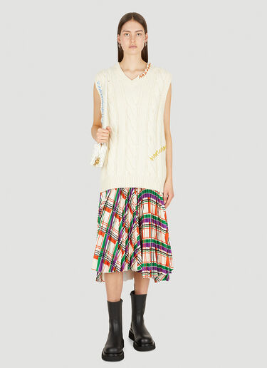 Pleated Checked Skirt Plan C Pleated Checked Skirt Multicolour plc0250011