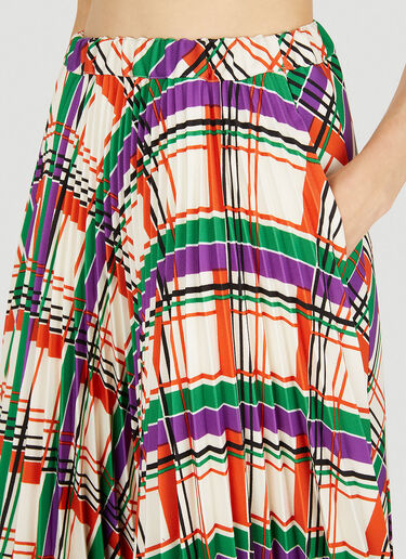 Pleated Checked Skirt Plan C Pleated Checked Skirt Multicolour plc0250011