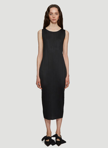 Basics Sleeveless Dress Pleats Please Issey Miyake Basics Sleeveless Dress Black plp0235004