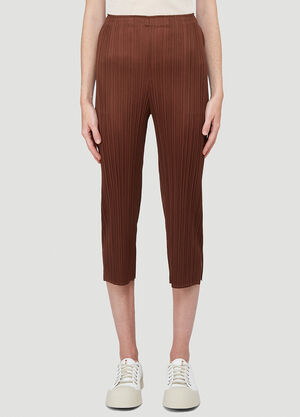 Pleats Please Issey Miyake Monthly Colours Pants Brown plp0242003
