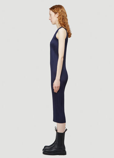 Pleats Please Issey Miyake Basics Sleeveless Dress Blue plp0242010