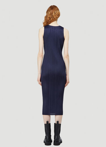 Pleats Please Issey Miyake Basics Sleeveless Dress Blue plp0242010