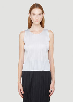 Pleats Please Issey Miyake Basics Tank Top Grey plp0242013