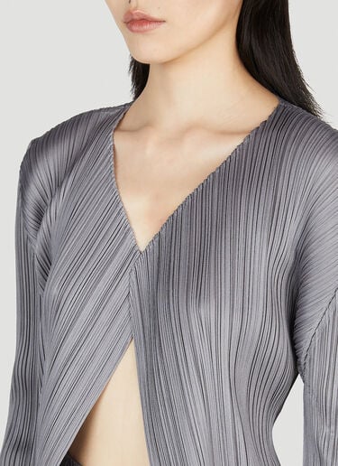 플리츠 카디건 Pleats Please Issey Miyake 플리츠 카디건 그레이 plp0253020