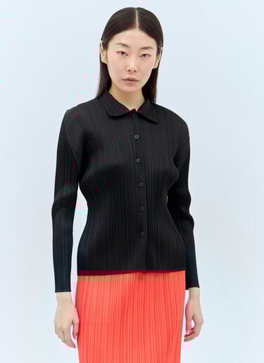플리츠 셔츠 Pleats Please Issey Miyake 플리츠 셔츠 블랙 plp0256012