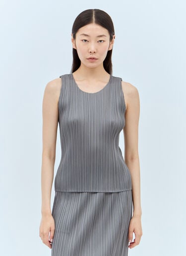 褶裥背心上衣 Pleats Please Issey Miyake 褶裥背心上衣 灰色 plp0256014