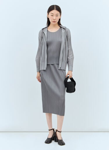 褶裥背心上衣 Pleats Please Issey Miyake 褶裥背心上衣 灰色 plp0256014