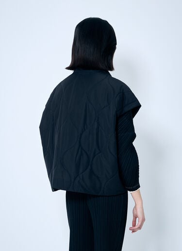 퀼팅 마감 베스트 Pleats Please Issey Miyake 퀼팅 마감 베스트 블랙 plp0259006