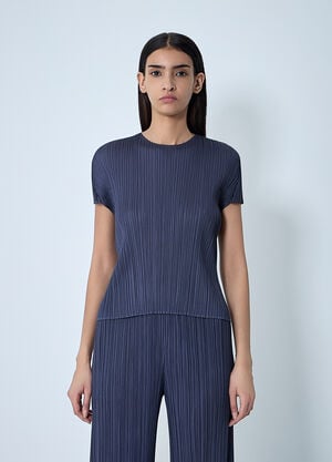 Pleats Please Issey Miyake Pleated Top Grey plp0262005