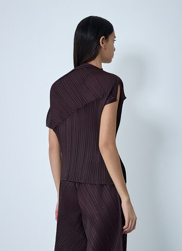 Draped Pleated Shirt Pleats Please Issey Miyake Draped Pleated Shirt Brown plp0262006
