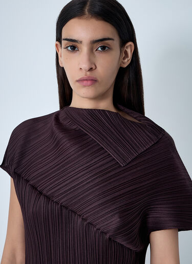 Draped Pleated Shirt Pleats Please Issey Miyake Draped Pleated Shirt Brown plp0262006