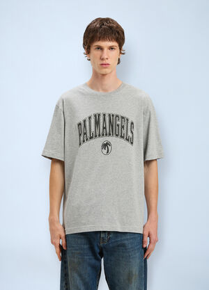 Palm Angels College Logo T-shirt Grey pma0160015