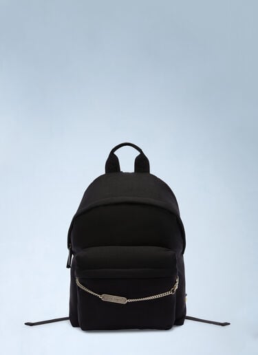 Palm Angels Logo Plate Backpack Black pma0160044