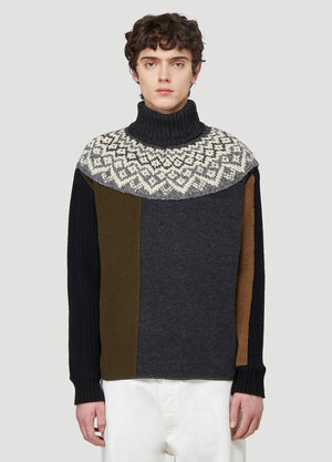 Pringle of Scotland Repurposed Fair Isle Sweater Grey pos0340023