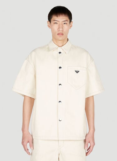 불 데님 셔츠 Prada 불 데님 셔츠 크림 pra0151012