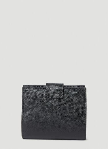 Prada Logo Plaque Wallet Black pra0153027