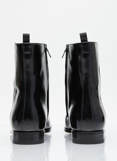 Brushed Leather Boots Prada Brushed Leather Boots Black pra0155019