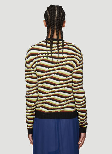 Striped Cashmere Sweater Prada Striped Cashmere Sweater Brown pra0235014