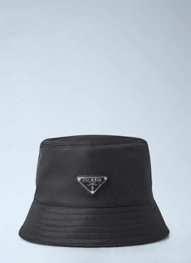 Prada Logo Bucket Hat  Black pra0245063