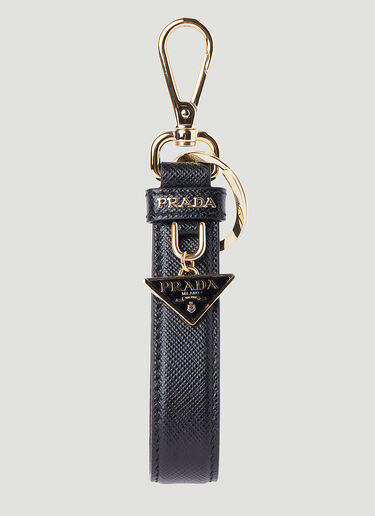Saffiano Leather Keychain Prada Saffiano Leather Keychain Black pra0245069