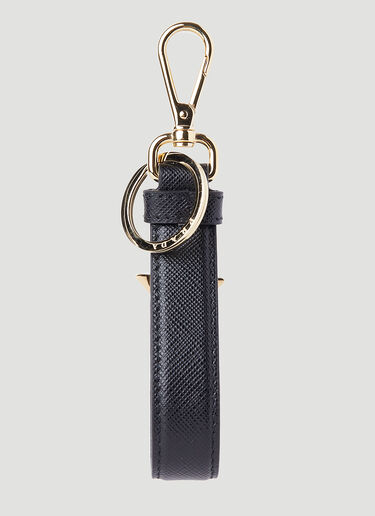 Saffiano Leather Keychain Prada Saffiano Leather Keychain Black pra0245069
