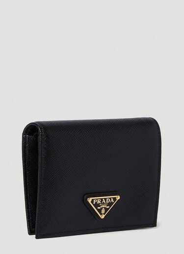 Triangle Logo Bifold Wallet Prada Triangle Logo Bifold Wallet Black pra0250013