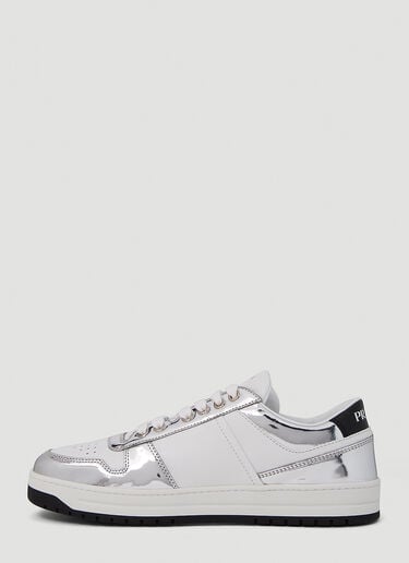 Mirrored Downtown Sneakers Prada Mirrored Downtown Sneakers Silver pra0251016