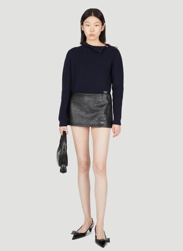 가죽 미니스커트 Prada 가죽 미니스커트 블랙 pra0254005