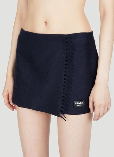 羊绒迷你半身裙 Prada 羊绒迷你半身裙 藏蓝色 pra0254009