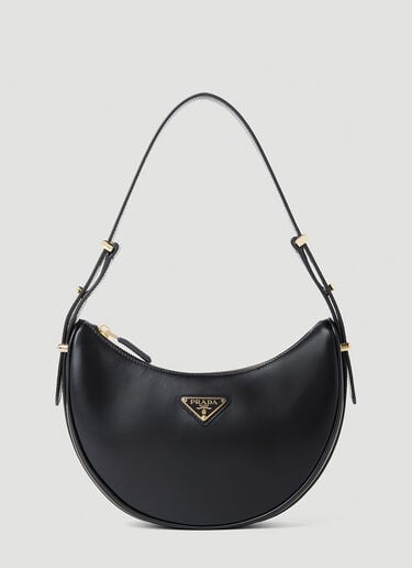 Arqué Leather Shoulder Bag Prada Arqué Leather Shoulder Bag Black pra0254026