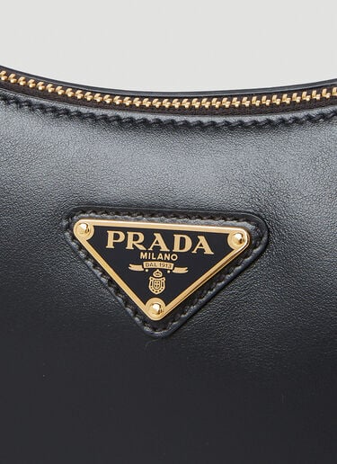 Arqué Leather Shoulder Bag Prada Arqué Leather Shoulder Bag Black pra0254026