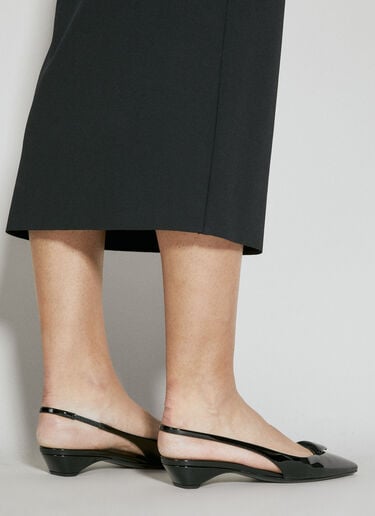 漆皮露跟浅口鞋 Prada 漆皮露跟浅口鞋 黑色 pra0255010