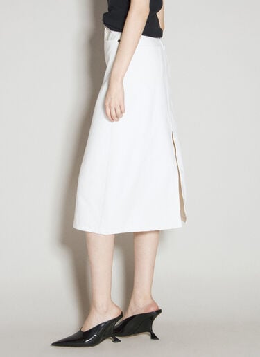 牛仔中长半裙 Prada 牛仔中长半裙 白色 pra0256016