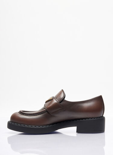 Brown Prada Leather Platform Loafers Double Chocolate Platform Loafer