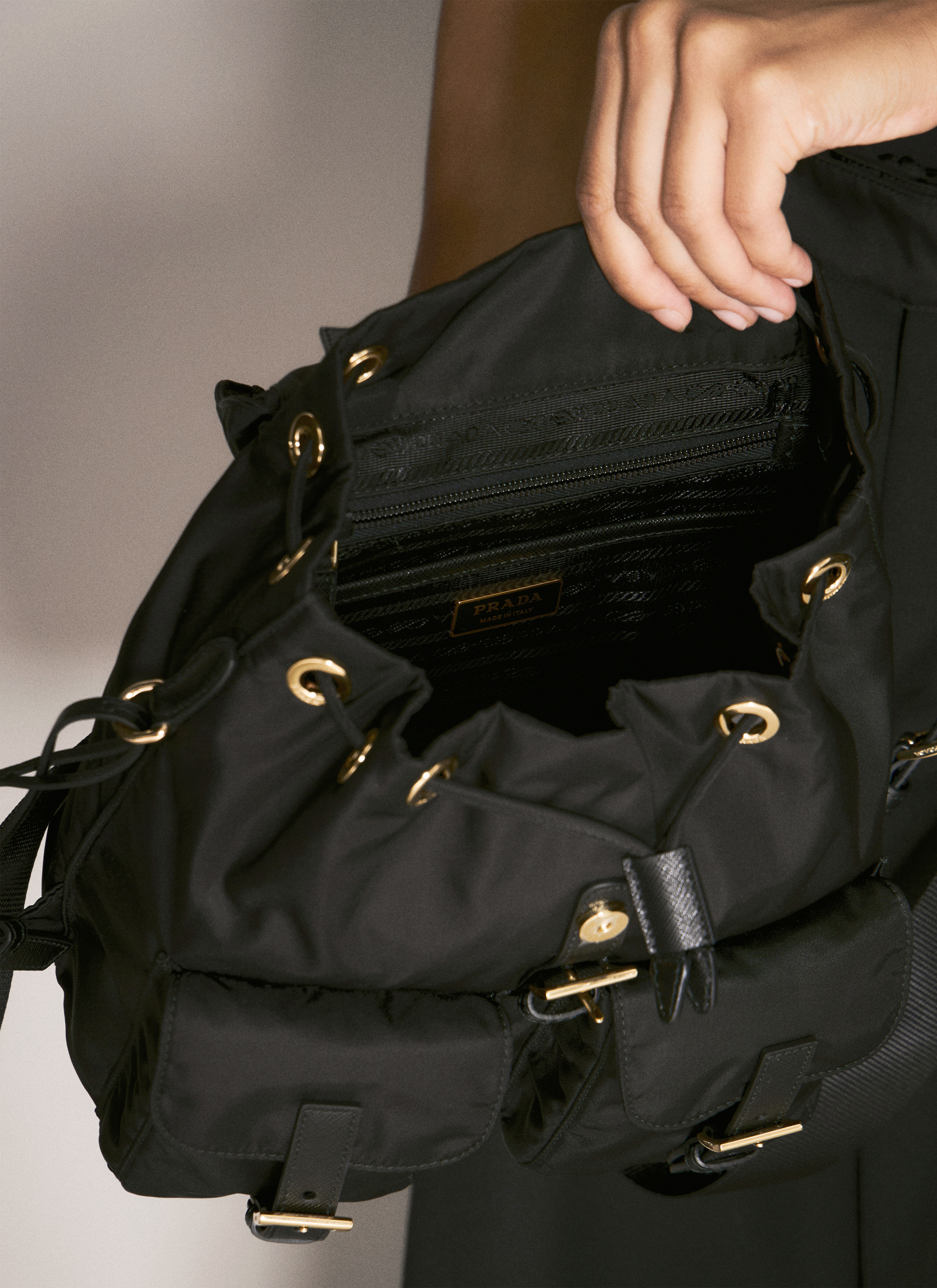 バックパック・リュック Prada Re-Edition 1978 small black Re-Nylon backpack Black Prada Re-Edition 1978 small Re-Nylon backpack | PRADA