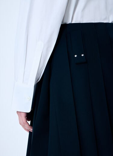 Pleated Wool Skirt Prada Pleated Wool Skirt Blue pra0260023