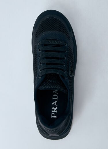 Prada 로고 플라크 스니커즈 블랙 pra0260027