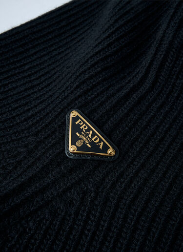 Logo Plaque Balaclava Prada Logo Plaque Balaclava Black pra0262008