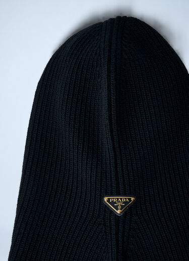 Logo Plaque Balaclava Prada Logo Plaque Balaclava Black pra0262008