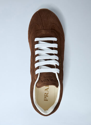 Suede Sneakers Prada Suede Sneakers Brown pra0262055